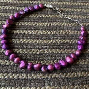 Pearl Bracelet - purple dyed pearls from Australia